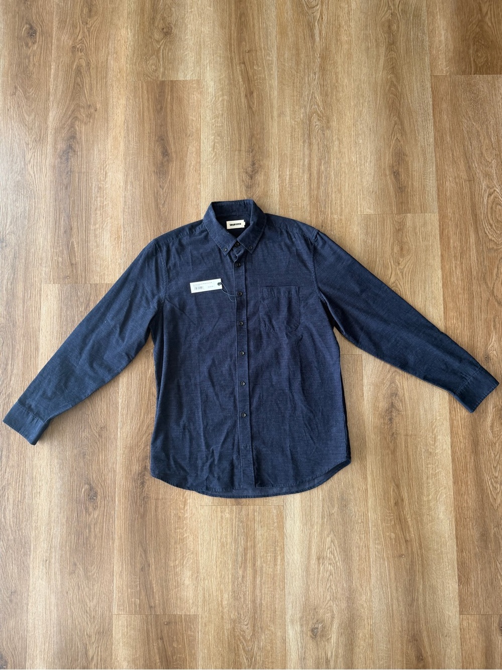 Taylor Stitch Men’s The Jack Shirt in Heather Marine Pincord, Size 42/Large